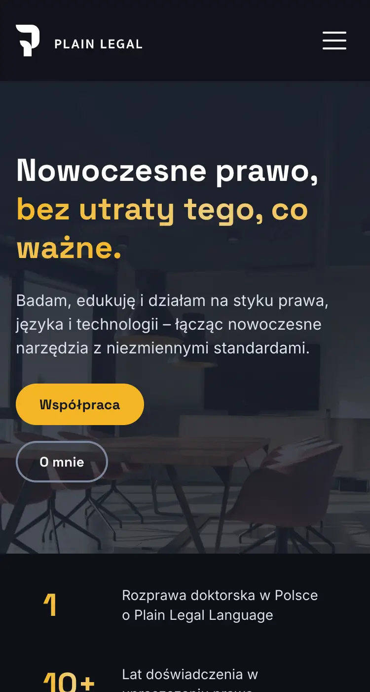 https://plainlegal.pl mobile preview